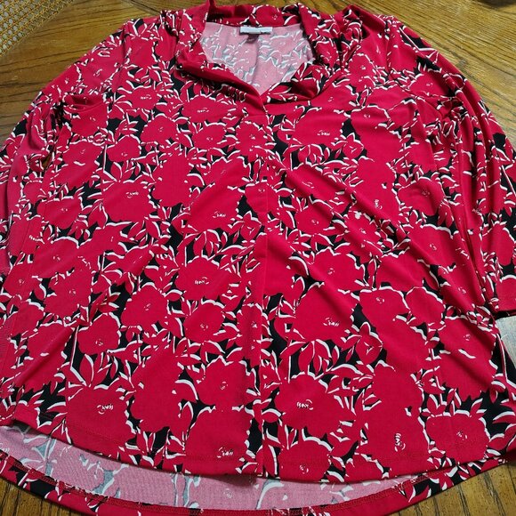 Patterned Mid Sleeve Blouse - Picture 1 of 6